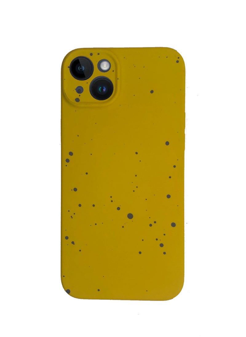 LEEKA - iPhone 14 Plus New Dotted Design Glow Feel PKK Silicone Case for iPhone 14 Plus Yellow - Image 1