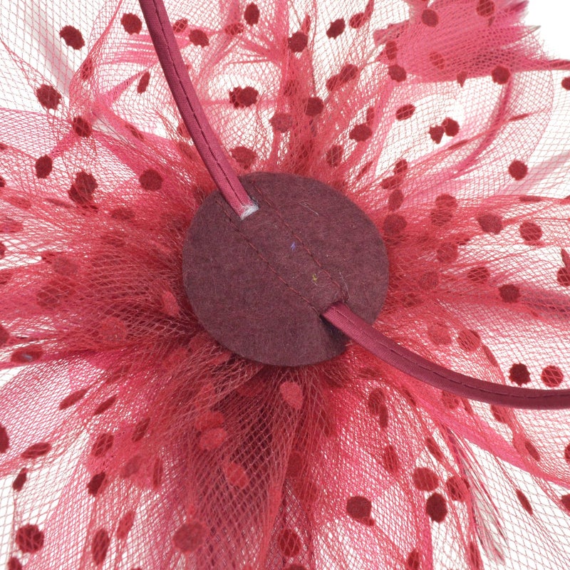 DRESHOW Fascinators Hat Flower Mesh Ribbons Feathers on a Headband and a Clip Tea Party Headwear for Girls and Women - Image 5