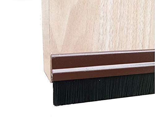 Delzon Door Draft Guard Sealer Door Sweep Weather Stripping Bottom Seal Strip SelfAdhesive Window Tape for Cockroach Insect L100CM W45MM Pack of 2 - Image 4