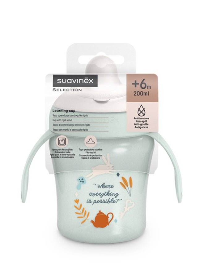 SUAVINEX Baby Training Cup With Rigid Spout & Removable Handles Spill-Proof Ergonomic Shape Designed For Small Hands 6M+ 200Ml Pink - Image 4