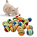 PET SHOW 50pcs 14 Interactive Cat Toy Balls for Indoor Cats Colorful Rainbow Soft Foam Kitten Toys Ball for Small Dogs Puppies Quiet Playing Stuff 5 Colors - Image 3