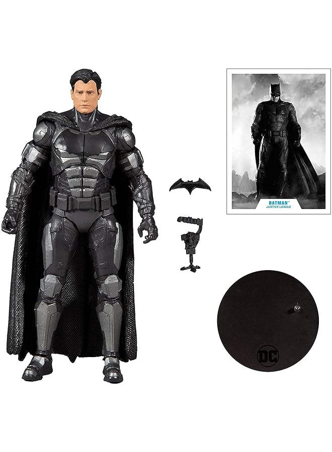بانداي لعبة دي سي كوميكس ماكفارلين من فيلم رابطة العدالة باتمان Tmp 15096، شخصية أكشن 7 بوصات، بروس واين، حصرية للأطفال من سن 12 عامًا فما فوق، متعددة الألوان - Image 2