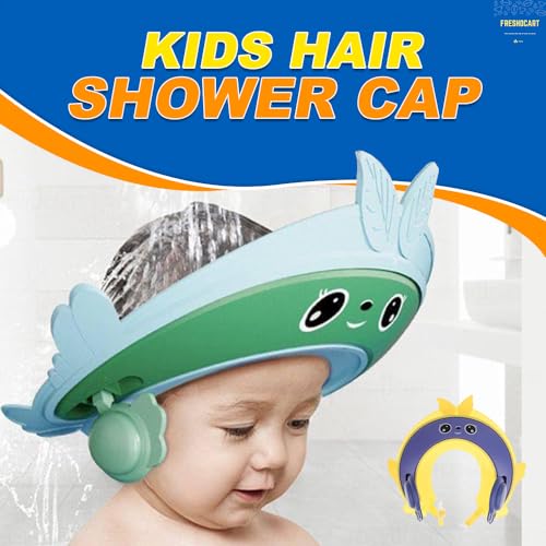 FreshDcart FDCA674 Kids Shampoo Eyes Ear Protection Hair Cap Safe Soft Bathing Baby Shower Cap with Adjustable Baby Bath Head Cap For Toddler,Baby,Kids,Children (Multicolor,Pack of 1) - Image 3