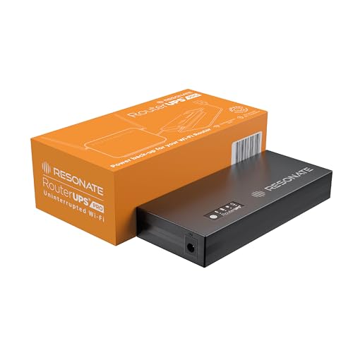Resonate RouterUPS® Pro (100% Extra Backup)| 10400mAh Mini UPS Power Backup for 12V WiFi Router & Modem (Supports upto 3A) | Upto 8 Hours with Multi-LED Indicator| Jio Fiber, Airtel Xstream Compatible - Image 1