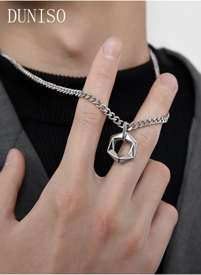 DUNISO Fashionable Pendant Necklace Chain Cool Sweater Chain for Men and Women Jewelry Gift for Lover and Friend  - Image 1