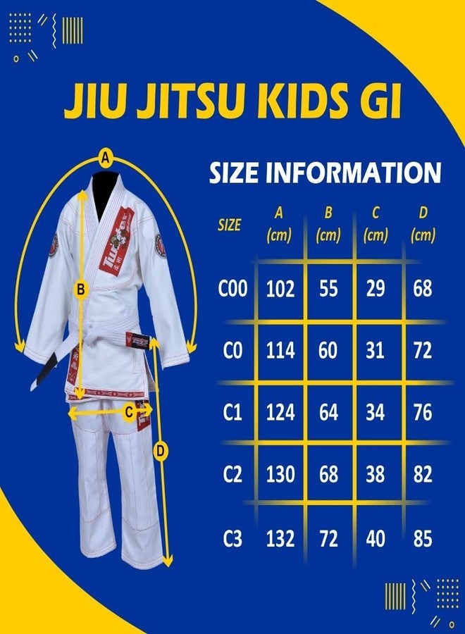 Twister Kids Jiu Jitsu Gi Ultra Light Youth Gi with Gi Bag & White Belt Included (Black/Red,C2) - Image 2