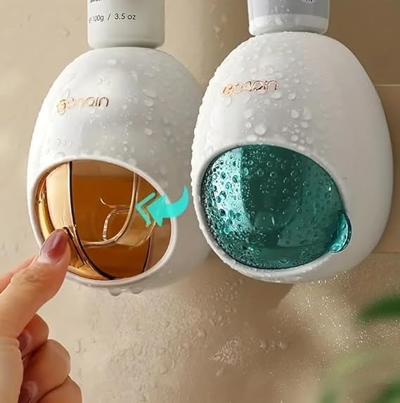 VAUGHN Wall Mounted Automatic Toothpaste Dispenser Organizer, Toothpaste Squeezer for Kids, Adults, Bathroom, Multicolor (Pack of 1 Pcs) - Image 1
