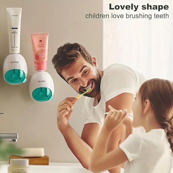 VAUGHN Wall Mounted Automatic Toothpaste Dispenser Organizer, Toothpaste Squeezer for Kids, Adults, Bathroom, Multicolor (Pack of 1 Pcs) - Image 5