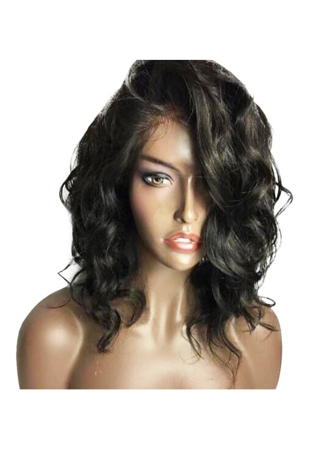 NIBEMINENT Brazilian Less Lace Front Full Wig Black 22x18x3centimeter - Image 3