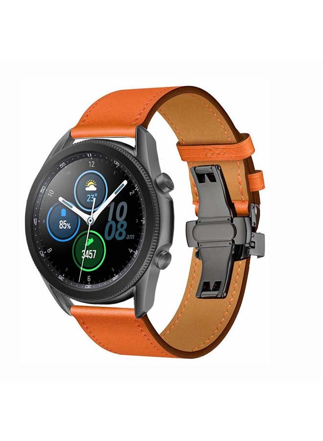 Perfii Genuine Leather Replacement Band for Samsung Galaxy Watch3 45mm Multicolour - Image 2