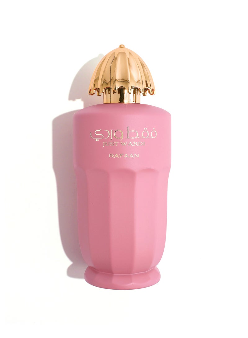 RAFAAN Just Wardi by Rafaan – Luxurious Floral Fruity Eau de Parfum | Lychee, Blackcurrant, Rose & Vanilla | Long-Lasting Women’s Perfume – 100ML - Image 1