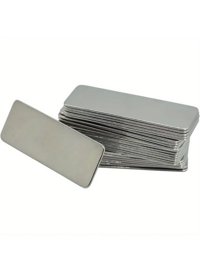 21pcs 304 Stainless Steel Engraving Tags Blank Polished Sheets For Jewelry Making DIY - Image 3