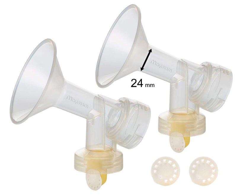 OnePiece Breastshield wValve Membrane for Medela Breast Pumps Pump in Style Lactina Symphony 24 mm Standard breastshields Replacement of Medela PersonalFit Breastshield Medium 24 mm
