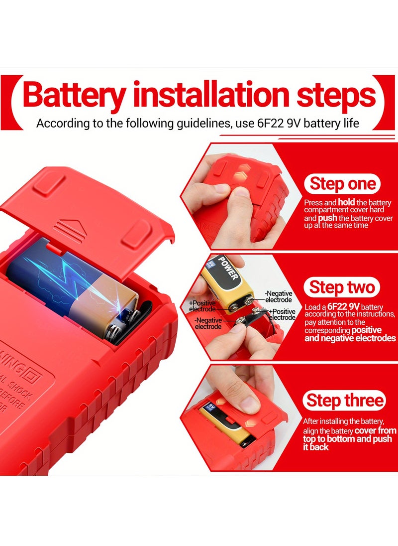 SZ308 Digital Multimeter, High Precision Electrical Maintenance Tester, AC/DC Voltage Current Resistance Multifunction Meter, Battery Powered (Without Battery), ≤36V Operating Voltage