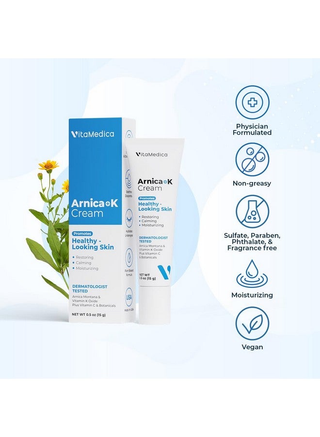 VitaMedica Arnica Cream - Arnica Montana + Vitamin K Oxide Bruise Cream - Sensitive Skin Formula - Undereye Arnica Vitamin K Cream With Vitamin C - 0.5 ounces - Image 5
