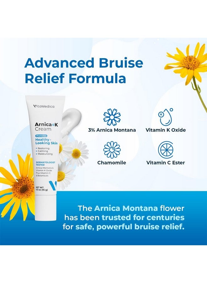 VitaMedica Arnica Cream - Arnica Montana + Vitamin K Oxide Bruise Cream - Sensitive Skin Formula - Undereye Arnica Vitamin K Cream With Vitamin C - 0.5 ounces - Image 4