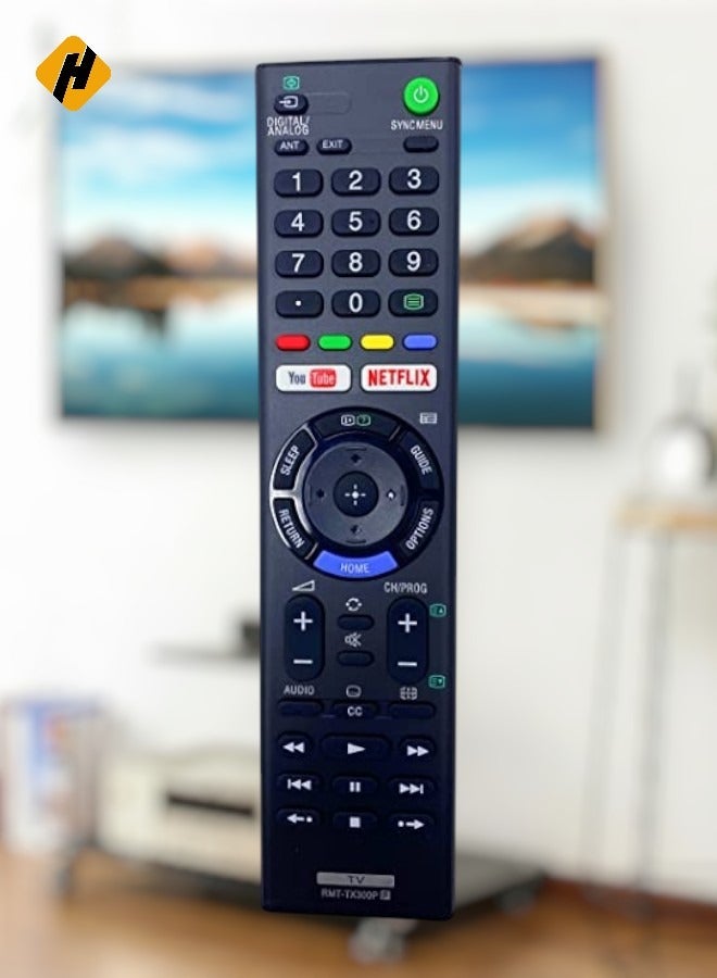 HuHa RMT-TX300P TV Remote Control for Sony KD-55X7000F/ 55X7000G/ 60X6700E/ 65X7000E/ 65X7000F/ 65X7000G/ 70X6700E, KDL-32W660E, KDL-40W660E, KDL-43W660F, KDL-49W660E, KDL-50W660F 