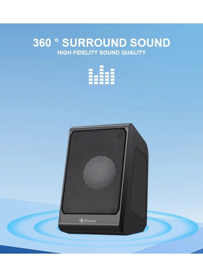 Kisonli KS-12 USB Wired Computer Speakers – Clear Stereo Sound with Modern Design - Image 5