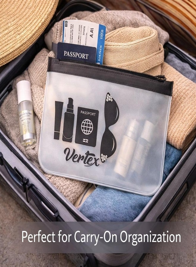 Vertex TSA Approved Fly Travel Toiletry Bag Makeup Pouch, 3 Pack Durable Quart-Size Carry-On Clear Small Handy Bag with Zipper for Liquids Bottles Tubes Cosmetics Container - Image 5