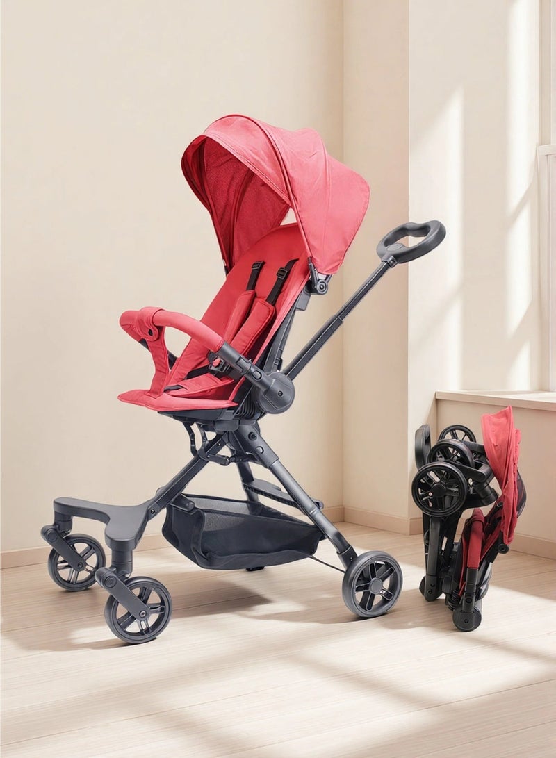 EASY FUTURE Two-way Foldable Ultra Lightweight Travel Stroller Foldable Gear for Airplane Multi Position Reclining Seat Adjustable Canopy Foldable Storage Basket NO.1101 - Image 1