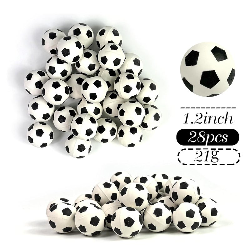 DRWATE 28pcs Soccer Ball Cake Topper Decorations Mini Soccer Ball Cup Cake Decorations For Soccer Party Birthday Party Football Sport Party Supplies (Style 01) - Image 2