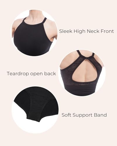Dance Favourite Open Back Stretch Bodysuit for Women and Girls High Neck Criss Cross Ballet Gymnastics Yoga 002L - Image 3