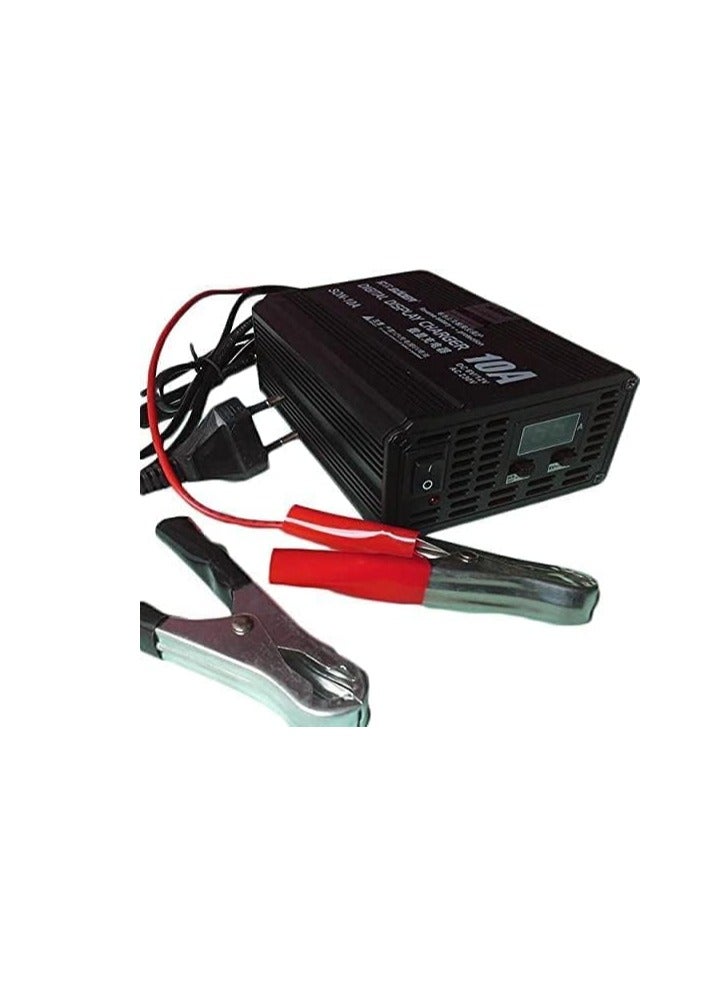 Sawyer Car Battery Charger (10 Amp) 12V & 6V, Fast/Automatic with Limiters (SON-10A) - 2724297915684 - Image 2