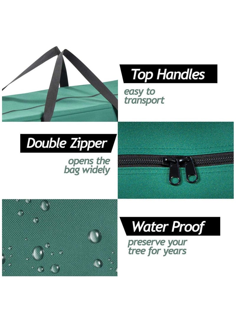 AUTOYSUR Christmas Tree Bag for Christmas Tree Storage Bag (Canvas) - Xmas Tree Bag fits 8 FT Artificial dissembled Tree - Heavy Christmas Tree Tote, Reinforced Handles- Christmas Tree Storage Tote Waterproof,Green - Image 2