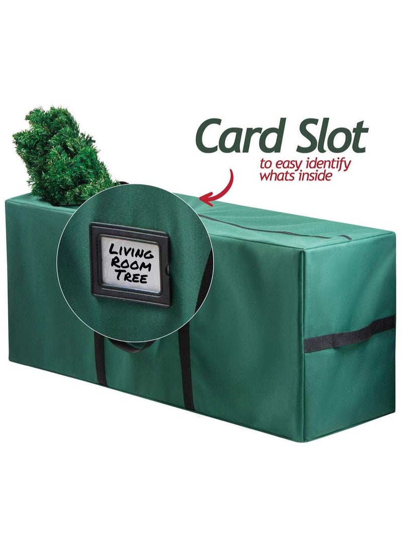 AUTOYSUR Christmas Tree Bag for Christmas Tree Storage Bag (Canvas) - Xmas Tree Bag fits 8 FT Artificial dissembled Tree - Heavy Christmas Tree Tote, Reinforced Handles- Christmas Tree Storage Tote Waterproof,Green - Image 3