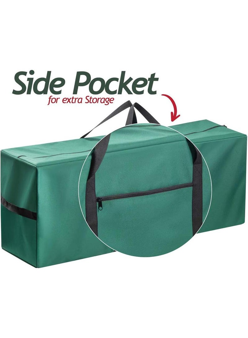 AUTOYSUR Christmas Tree Bag for Christmas Tree Storage Bag (Canvas) - Xmas Tree Bag fits 8 FT Artificial dissembled Tree - Heavy Christmas Tree Tote, Reinforced Handles- Christmas Tree Storage Tote Waterproof,Green - Image 4
