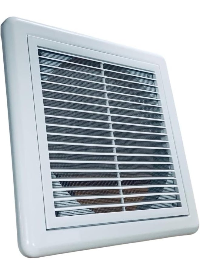 Biella 8" Exhaust Air Guard Grille with Built-in Pest Guard Screen, Vent Cover with Anti Insect Net for Kitchen Bathroom Bedroom Office Ventilation - White  - Image 3