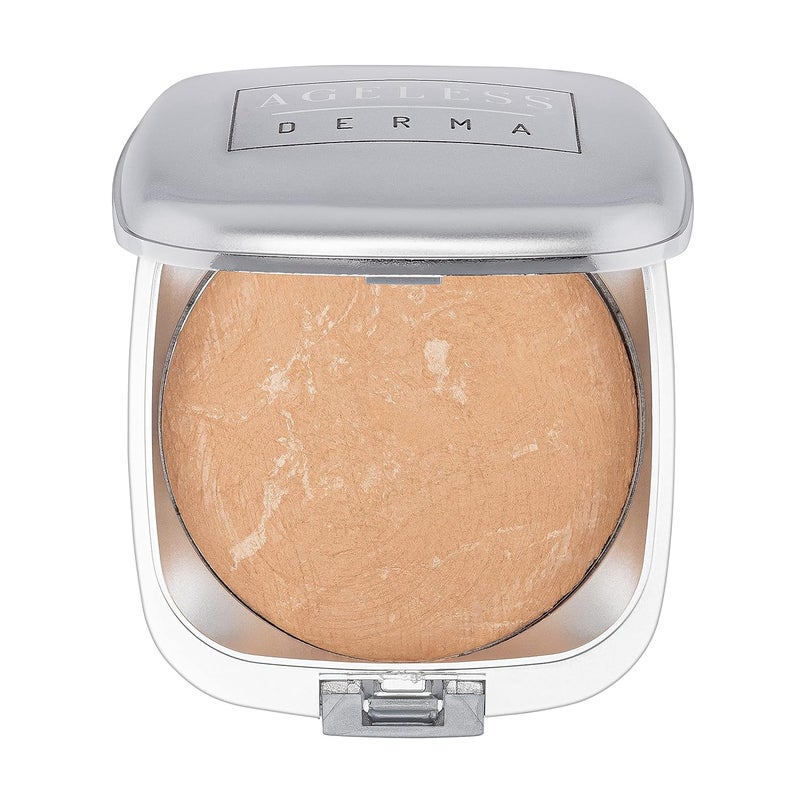 Ageless Derma Mineral Baked Foundation- A Vegan - Paraben - Gluten and Cruelty Free buildable Powder Makeup Foundation (Antique Beige)