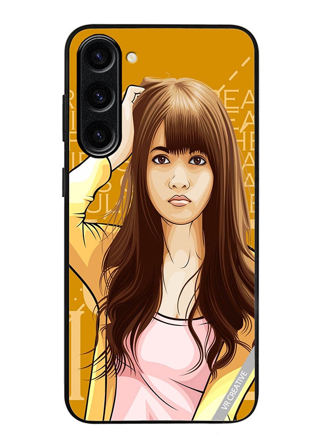 VR CREATIVE Protective Case Cover For Samsung Galaxy S24 Plus Girl Posing Design Multicolour - Image 1