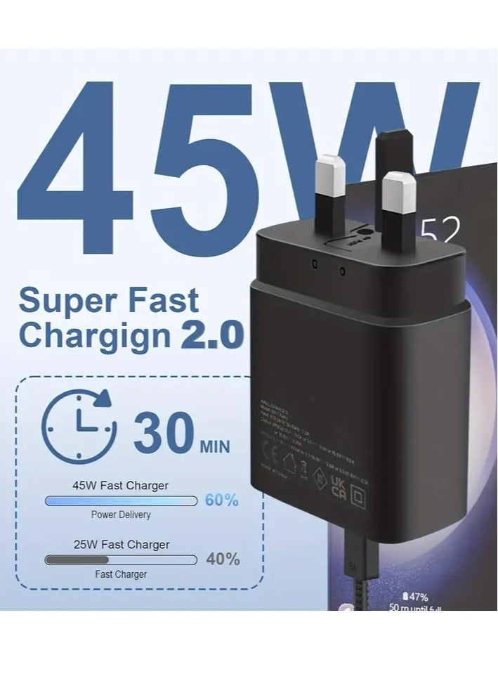 general New 45W Super Fast Charger: USB Type-C Travel Adapter for Samsung  Google Devices - Image 3