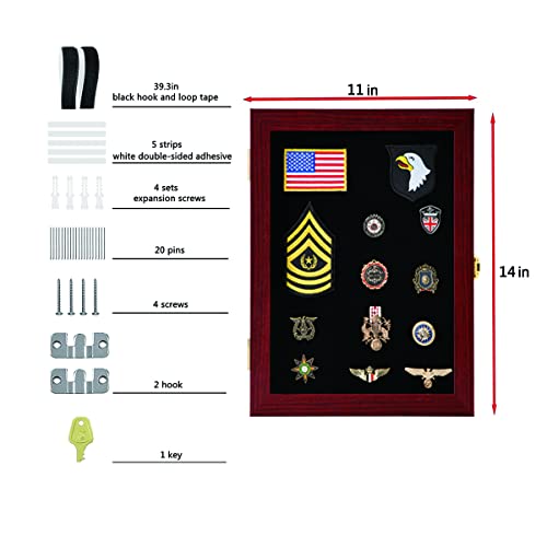 VERANI 11x14 Pin Display Case Pin Collection Display Box Military Medal Display Frame with Uv Protection Acrylic Door for Beach Tags Jewelry Insignia Ribbons Patches Insignia Ribbons Sport Pins - Image 2