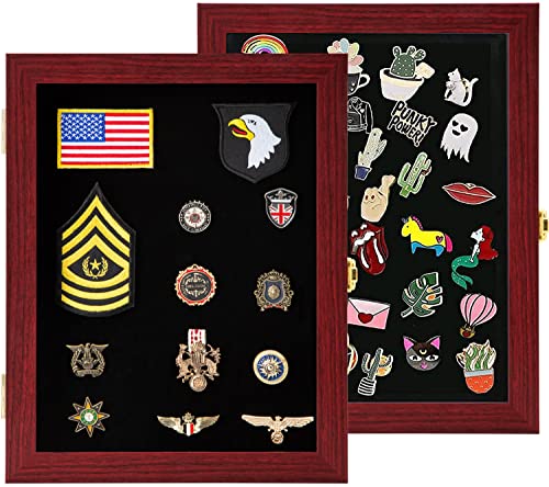 VERANI 11x14 Pin Display Case Pin Collection Display Box Military Medal Display Frame with Uv Protection Acrylic Door for Beach Tags Jewelry Insignia Ribbons Patches Insignia Ribbons Sport Pins - Image 1