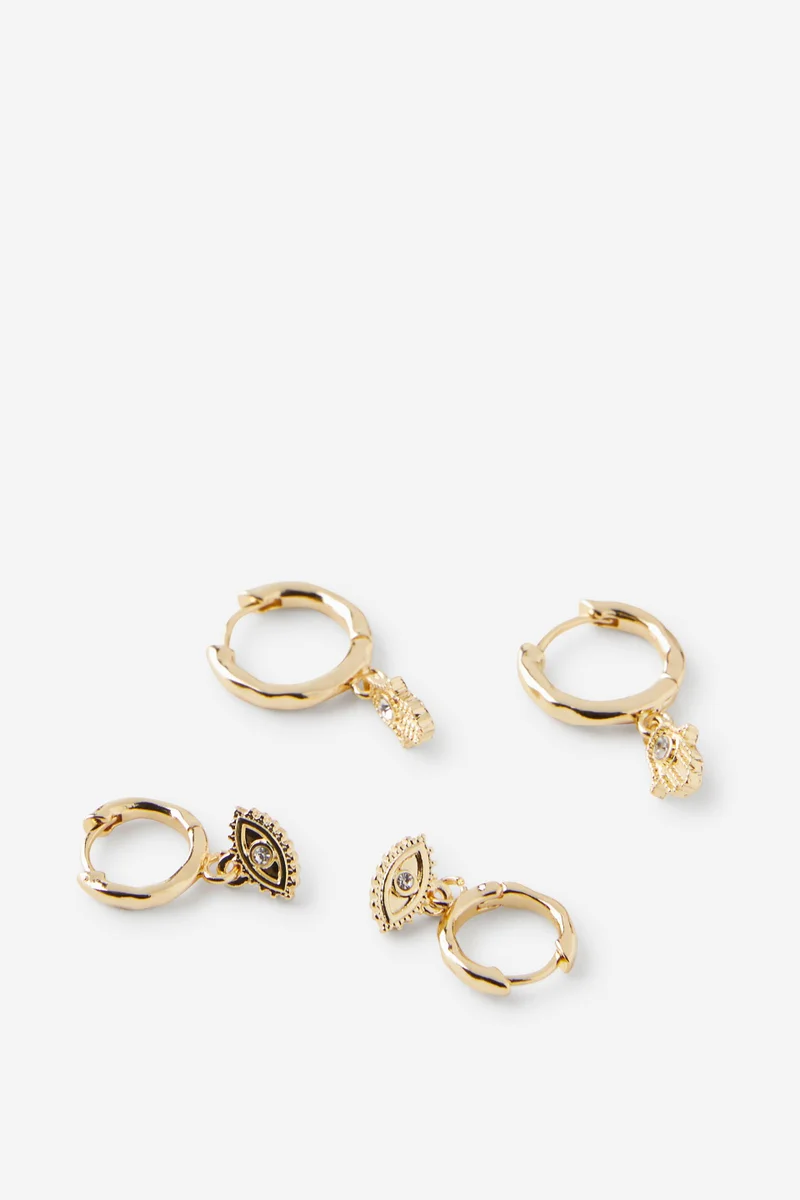 روبي زوج أقراط متوسطة