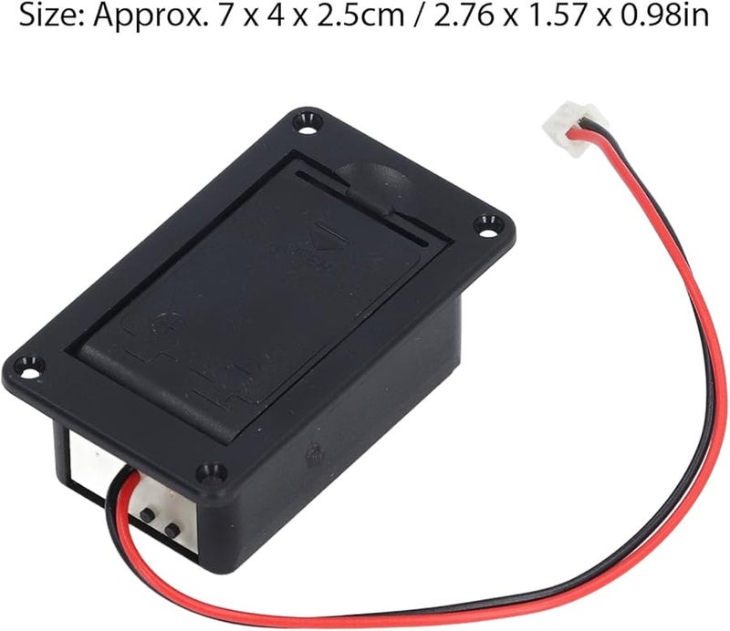 9V 2 Pin Plug Guitar Bass Pickup Battery Box Case Holder Cover Replacement Tool - Image 3