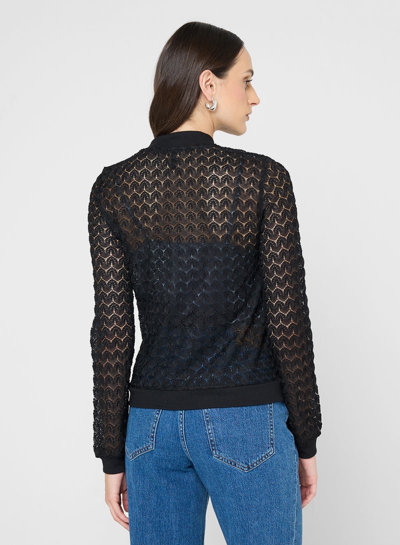 VERO MODA Vmbecca Ls Bomber Lace Top Jrs - Image 2