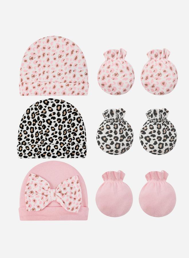 infancie Pack of 3 - Cotton Baby Hats Mittens 0-6 M - Image 1