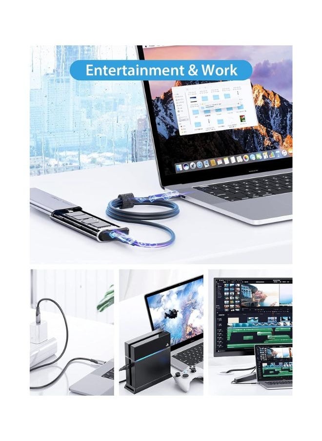 XLT - USB 4.0 Cable Type C to Type C Compatible with Thunderbolt 3 4, USB C Device - 0.8M - Image 1