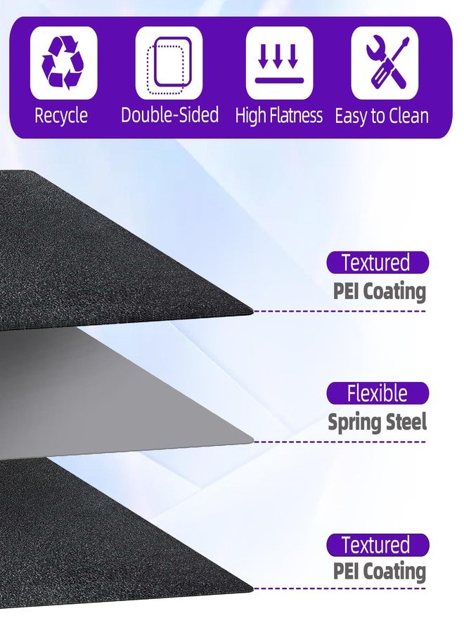 IdeaFormer-3D Kobra S1 X PEI Spring Steel Sheet 264x276mm, Double Sided Textured PEI Build Plate for Anycubic Kobra S1, X, Combo 3D Printer Platform - Image 2