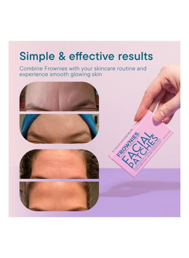 Frownies Forehead and Between the Eyes Facial Patches - Hypoallergenic Patches to Smooth & Soften Forehead Horizontal & Eleven Lines - For Overnight Use, 144 count - Image 4