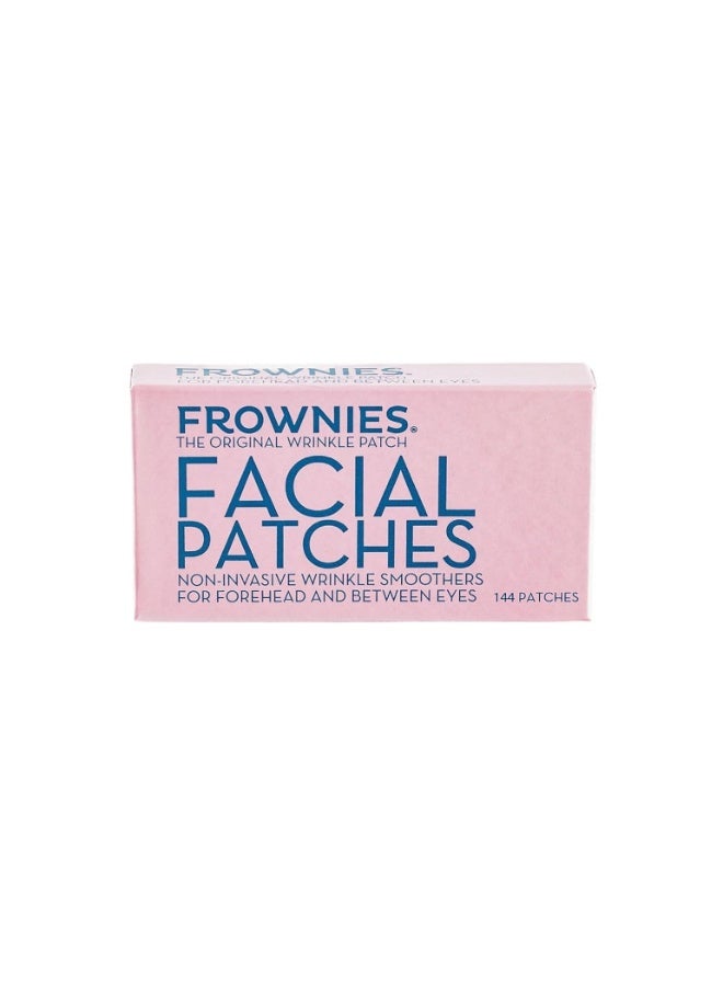 Frownies Forehead and Between the Eyes Facial Patches - Hypoallergenic Patches to Smooth & Soften Forehead Horizontal & Eleven Lines - For Overnight Use, 144 count - Image 1