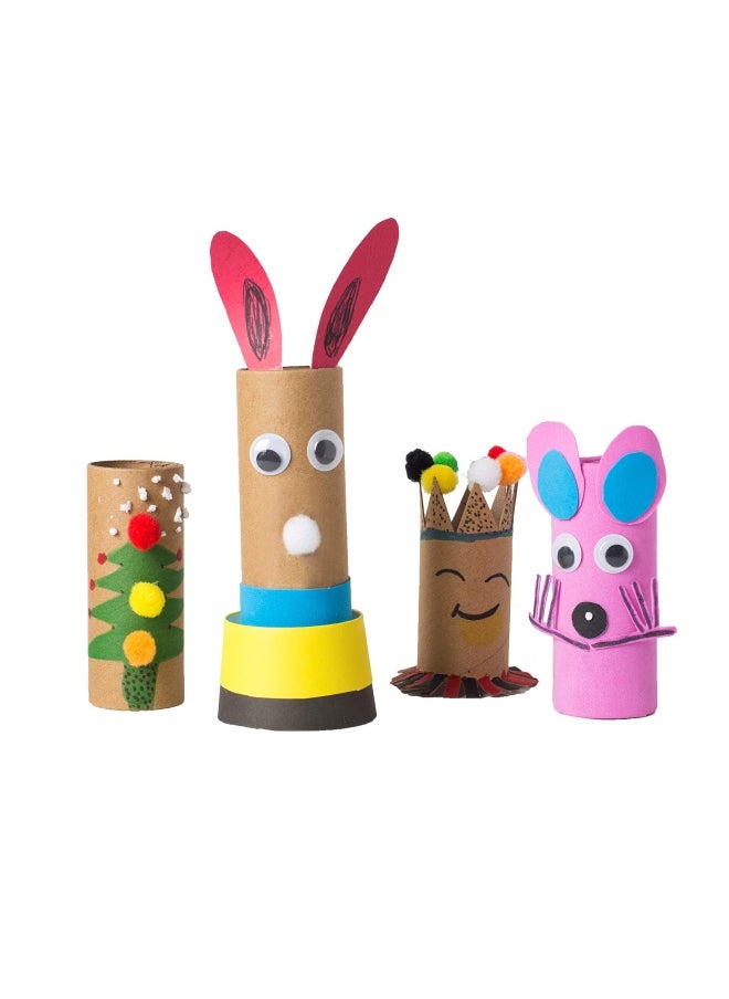 Generic - 30 Pack Craft Rolls - Round Cardboard Tubes - Cardboard Tubes For Crafts - Craft Tubes - Paper Tube For Crafts - 1.57 X 3.9 Inches - Brown - Image 1