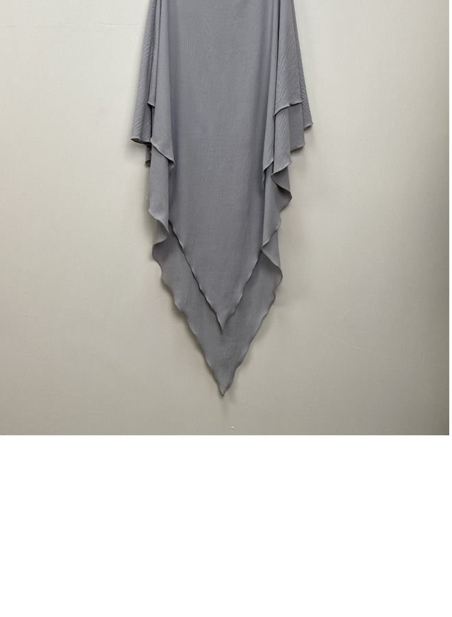 Loquat Simple And Fashionable Solid Color Scarf Grey - Image 3