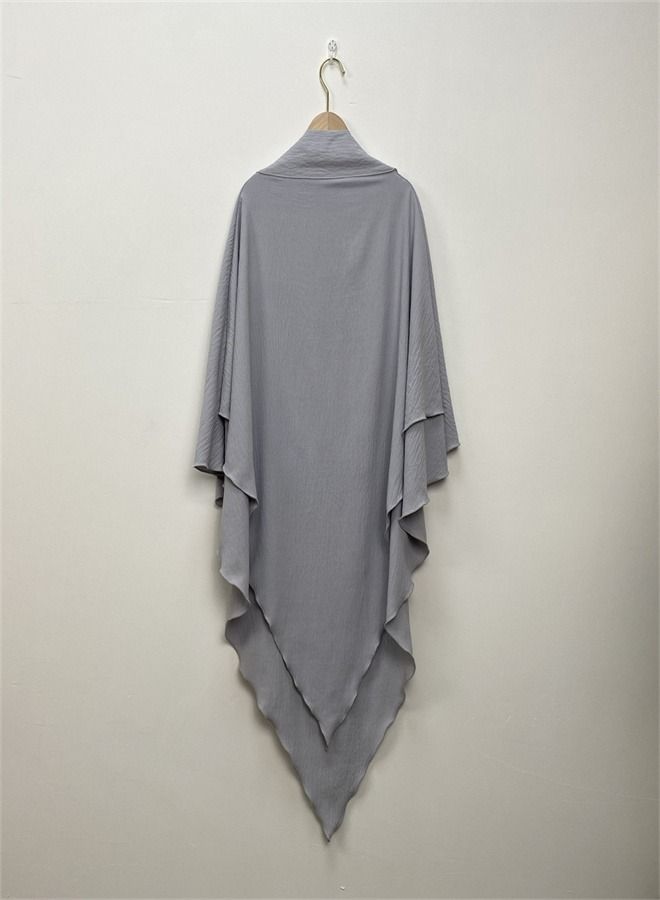 Loquat Simple And Fashionable Solid Color Scarf Grey - Image 1