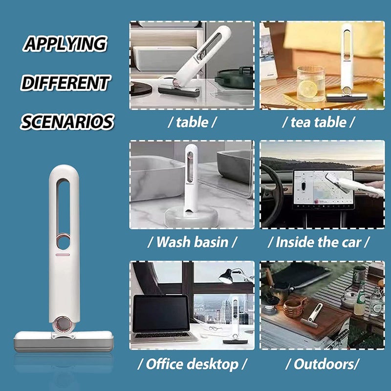 Chavda Portable Mini Squeeze Mop Folding Car Window Wall Cleaner Mini Sponge Mop Desk Mini mop Cleaner Brush Window Glass Sponge Cleaner Household Cleaning Tools Household Car Cleaning Mop - Image 3