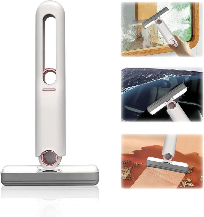 Chavda Portable Mini Squeeze Mop Folding Car Window Wall Cleaner Mini Sponge Mop Desk Mini mop Cleaner Brush Window Glass Sponge Cleaner Household Cleaning Tools Household Car Cleaning Mop - Image 1