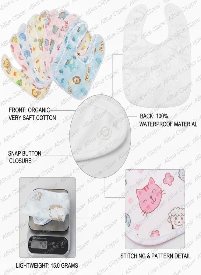 EMPOISON Waterproof Baby Bibs for Feeding & Drooling – Soft Cotton, Super Absorbent, Fast Dry, Adjustable Hook & Loop Closure | Unisex Baby Apron Bibs for Boys & Girls (24) - Image 4